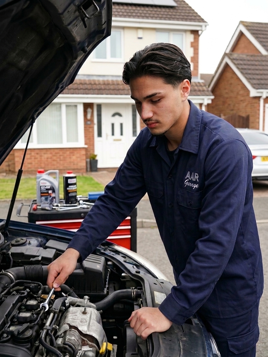 An AARGarage technician carrying out a full vehicle service